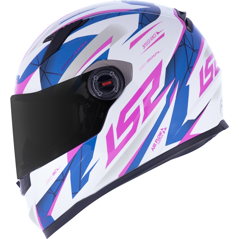 Capacete Ls Ff Classic Draze Branco Rosa Shopee Brasil