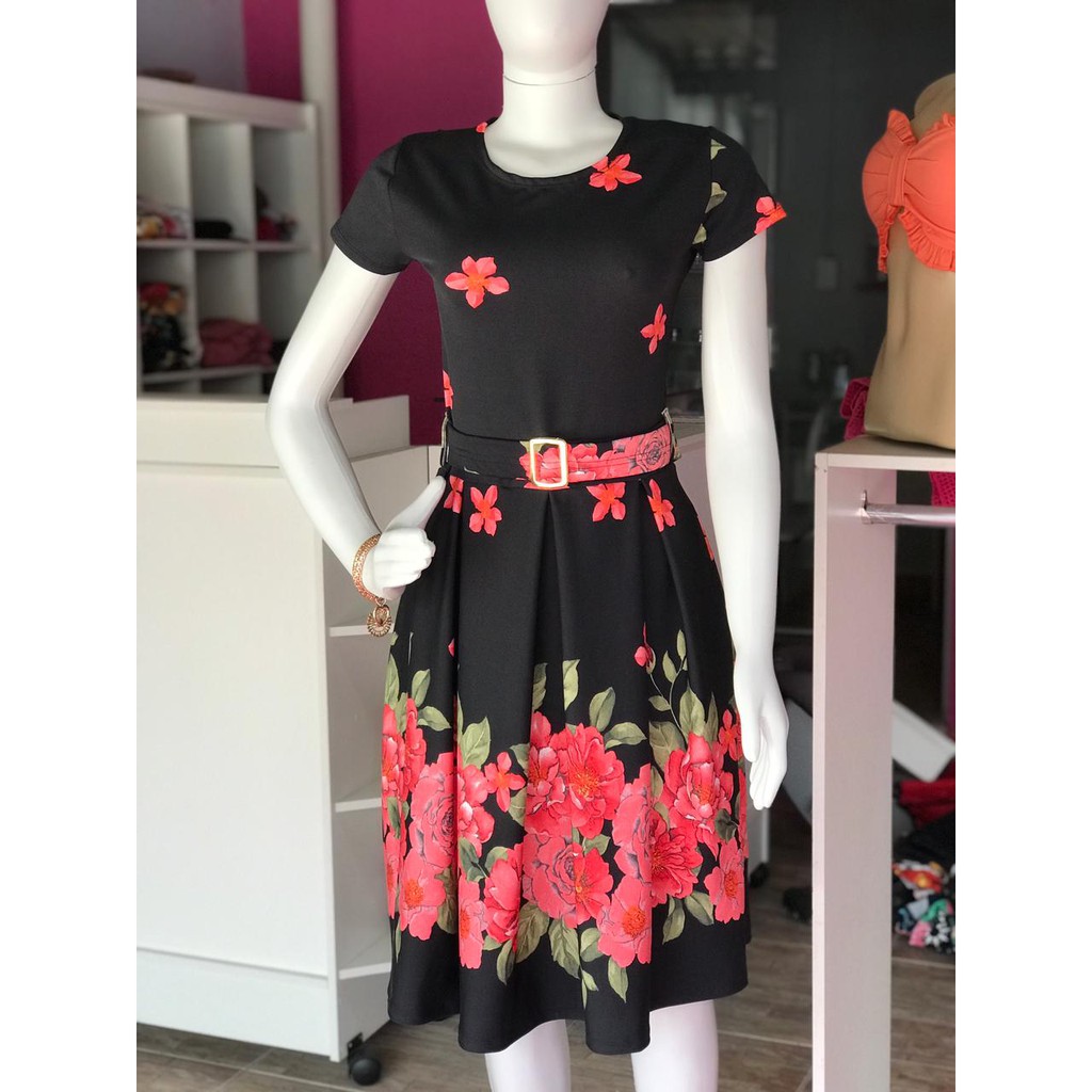 Kit Vestidos Moda Evang Lica Feminino Pregas E Cinto Rodado Gode