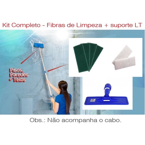 Suporte Mop Perfect Pro Fibra Abrasiva Unid De Fibra Limpeza