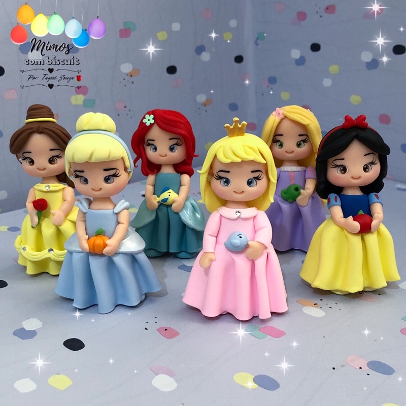 Princesas Disney Em Biscuit Para Lembrancinha Branca De Neve Ariel