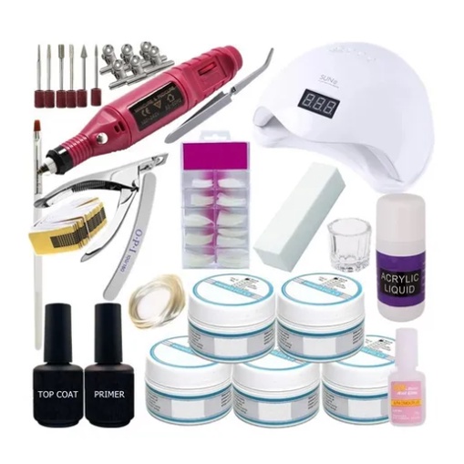 Kit Unha Gel Acrigel Fibra Cabine E Lixadeira Completo Shopee Brasil