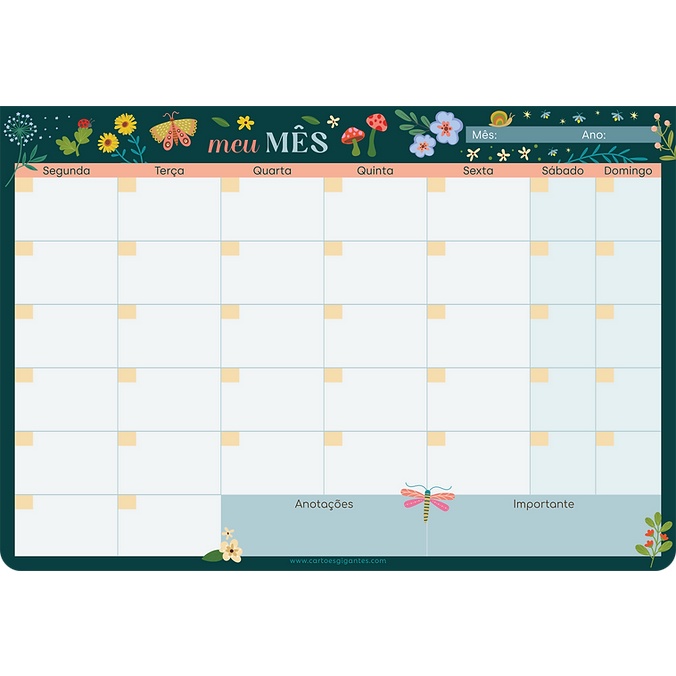 Bloco Planner De Mesa Mensal Shopee Brasil