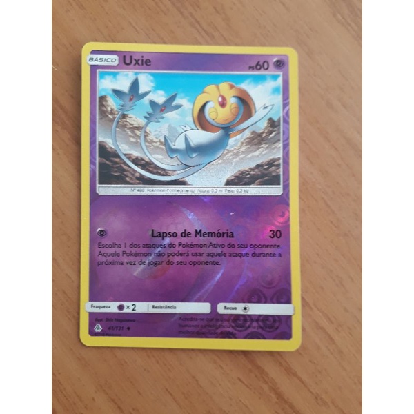 Card Pokémon Uxie Reverse Foil Original e Nova Shopee Brasil