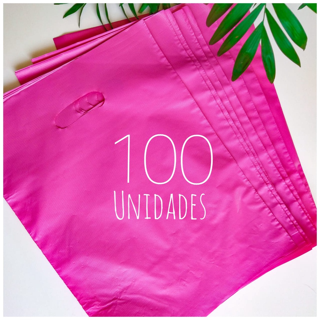 100 Sacolas Plástica Premium Boca de Palhaço 20x30 Shopee Brasil