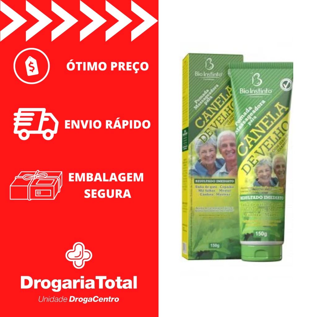 Pomada Massageadora Canela De Velho 150g Bio Instinto Sebo De