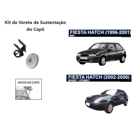 Kit Travas Presilhas De Sustenta O Da Vareta Do Cap Ford Fiesta Hatch