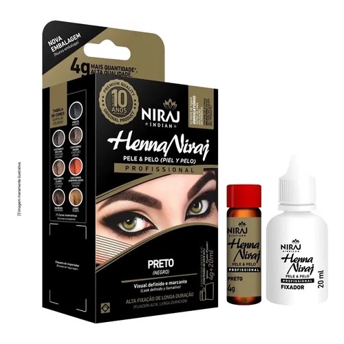 Henna Niraj Pele Pelo 4g 20ml Profissional Shopee Brasil