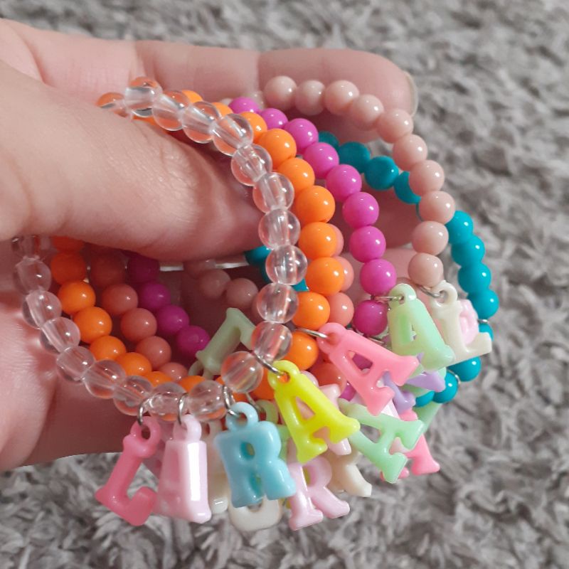 Pulseira Linda de Miçanga Infantil PROMOÇÃO Nome e Cor Personalizada