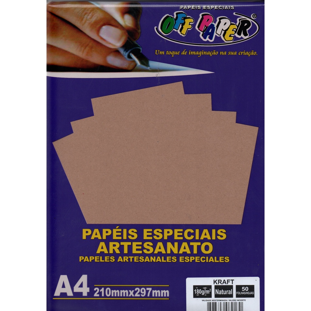 Papel Kraft Natural A G Off Paper Pacote Folhas Shopee