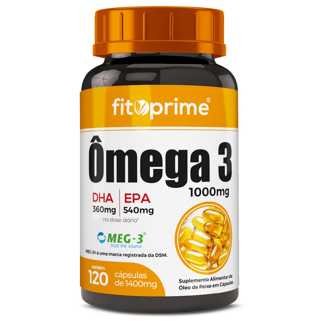 Ômega 3 Óleo de Peixe 1000mg 120 Cápsulas Rico em EPA DHA Shopee Brasil