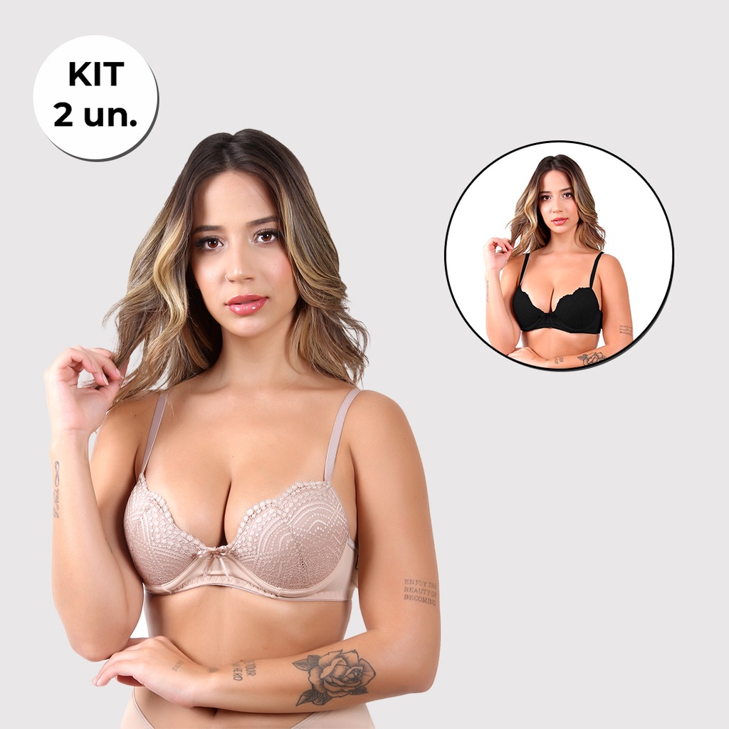 Kit Unidades Suti Ponto Certo Lingerie Comum Bojo Renda Shopee