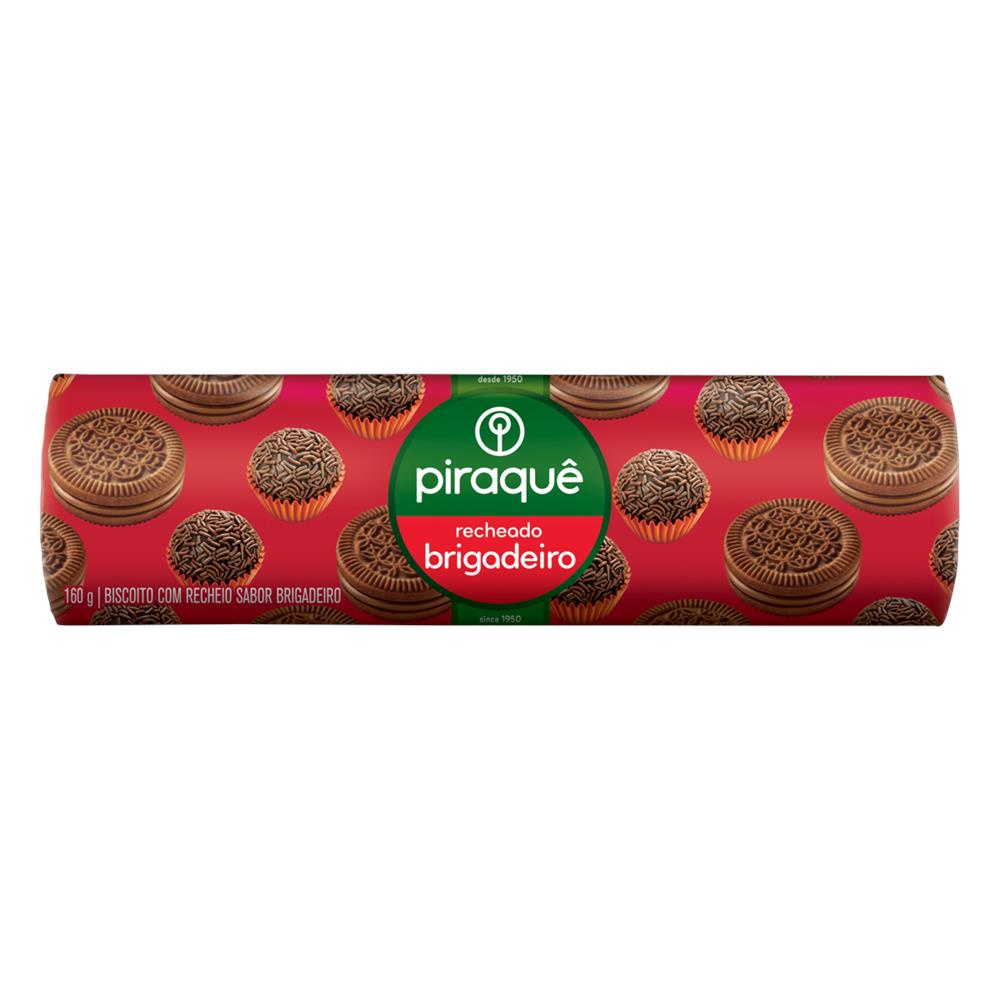 Biscoito Recheado Brigadeiro Piraque 160g Shopee Brasil