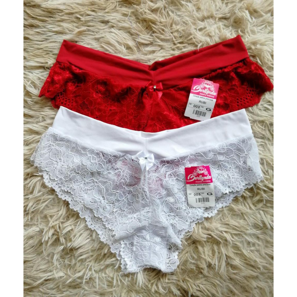 Kit 05 Calcinha Renda Cos Moda Intima Lingerie Shopee Brasil