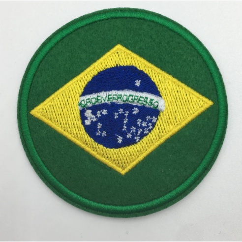 Patch Bordado Termocolante Bandeira Brasil Shopee Brasil