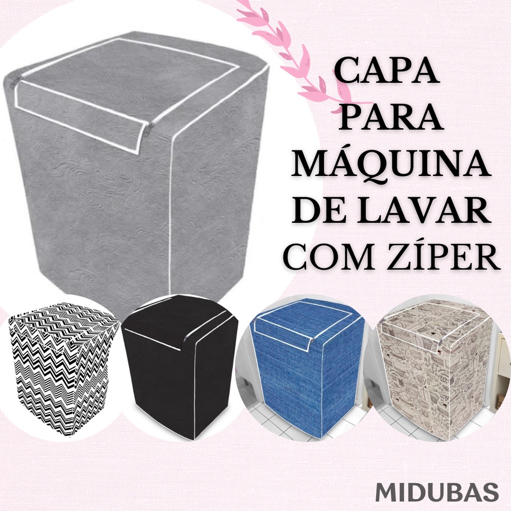 Capa M Quina Lavar Flanelada Ziper Todos Os Tamanhos Marca