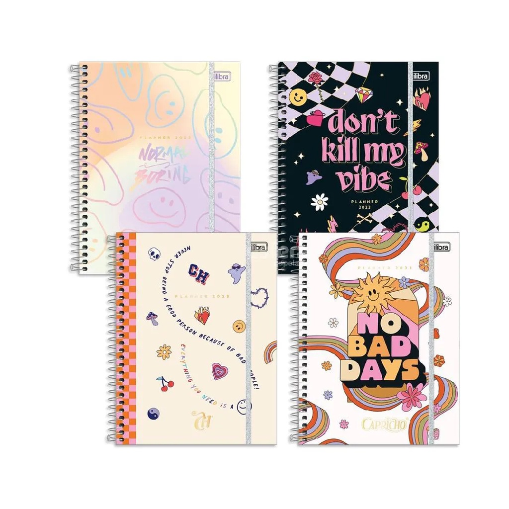 Agenda Planner Espiral Capricho 2023 M7 TILIBRA Shopee Brasil