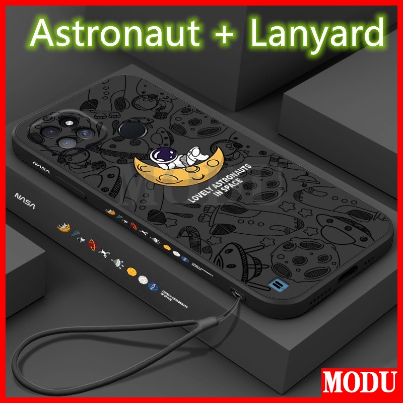 MODU Capa De Silicone Flexível Astronauta Cordão Para Samsung Galaxy