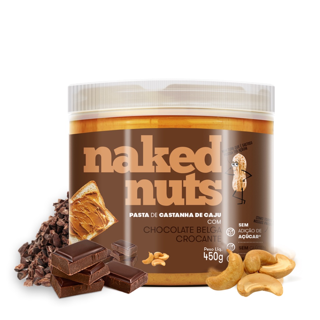 Pasta Castanha De Caju Chocolate Belga G Naked Nuts Shopee Brasil