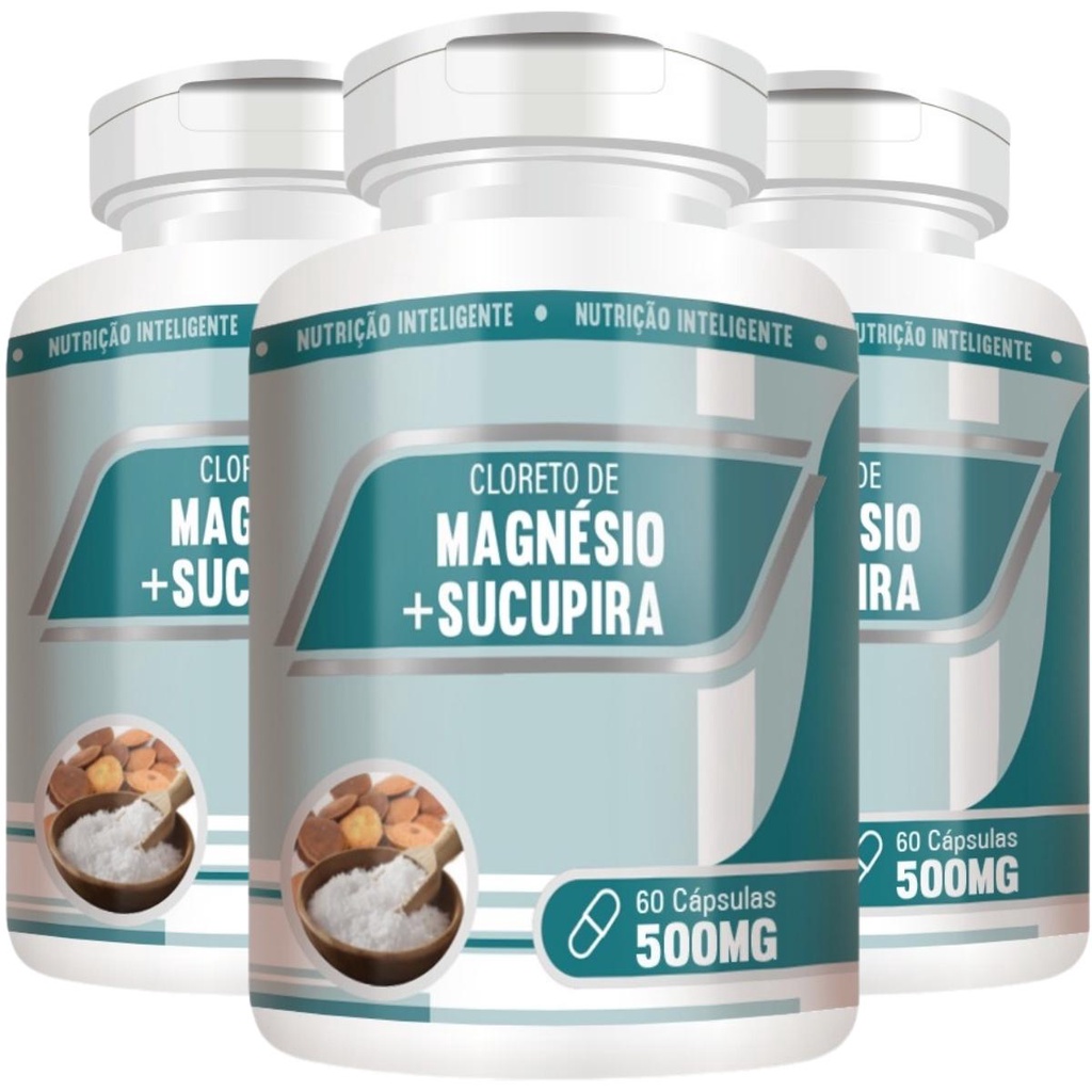 Cloreto de magnésio e sucupira 60 cáps 500mg 3 potes Shopee Brasil