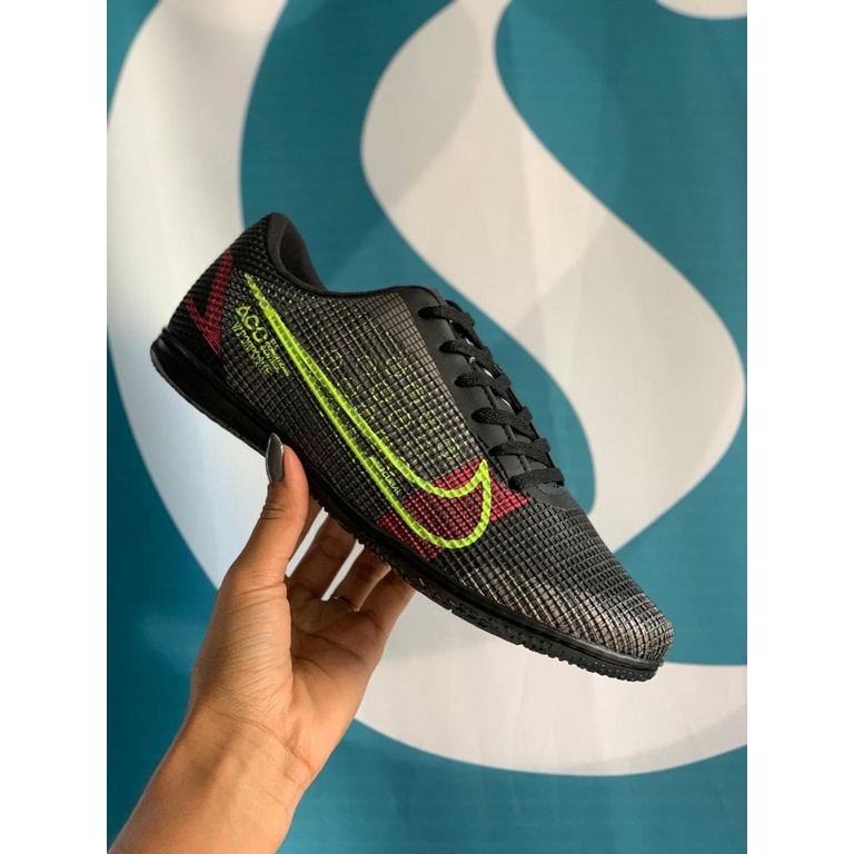 Chuteira Futsal Cr Masculina Neymar Ousadia Pink Preto Quadra