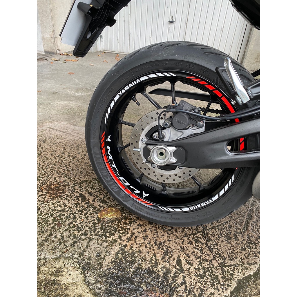 Kit De Friso Fita Adesivo MT 07 Refletivo Para Roda De Moto YAMAHA MT