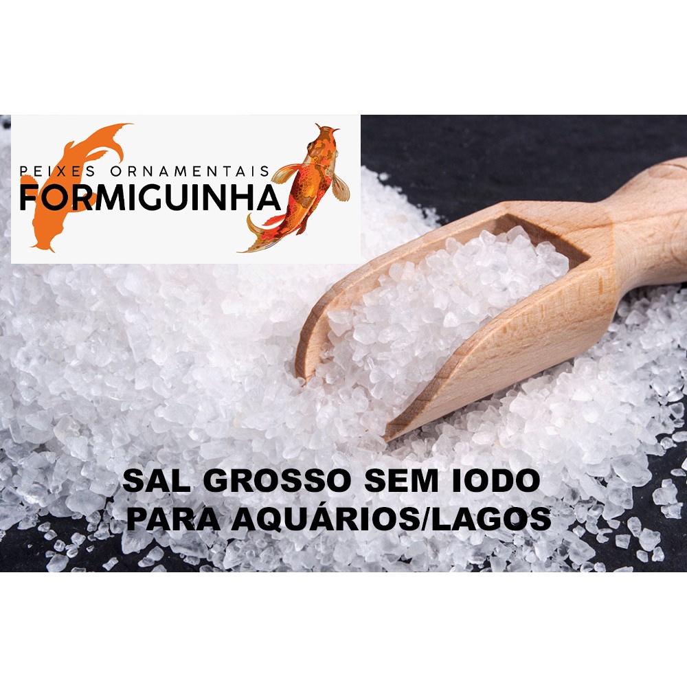 Sal Grosso Sem Iodo Para Aquarios E Lagos Kg Shopee Brasil