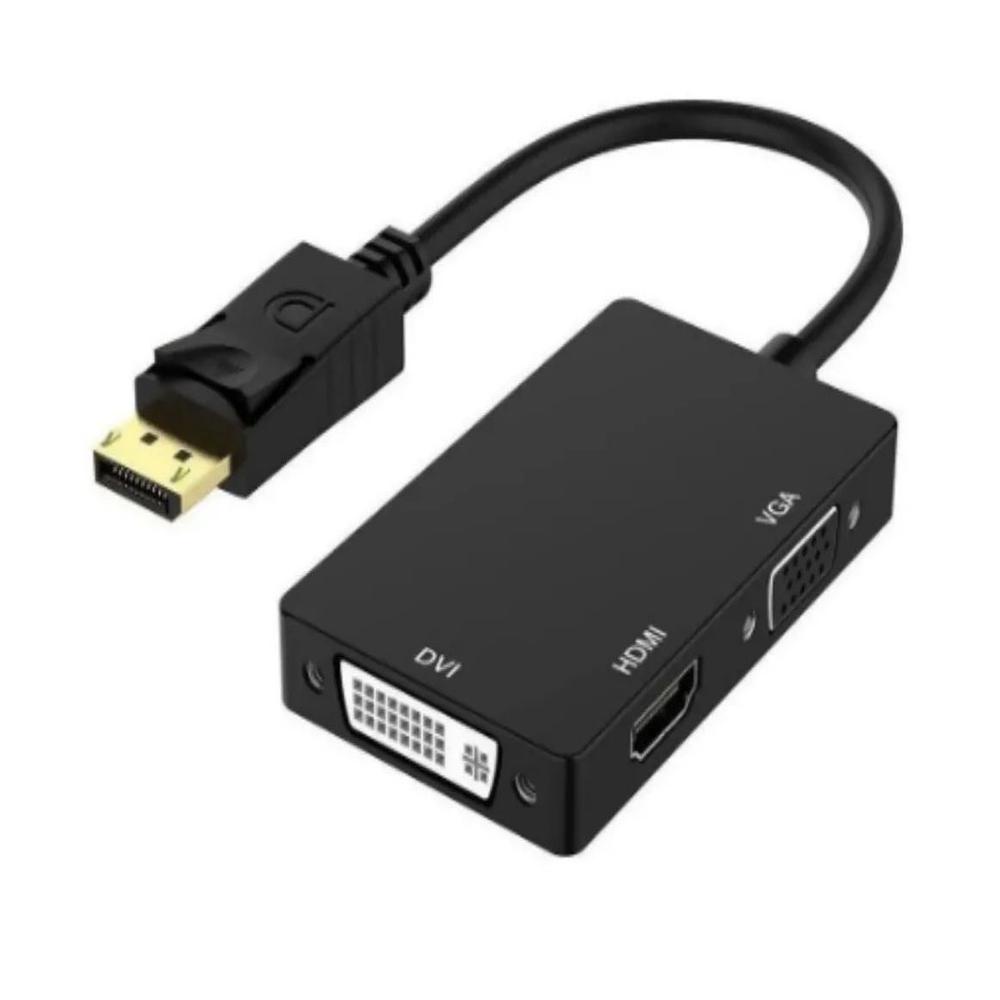 Cabo Conversor Display Port Para Hdmi Dvi E Vga 2k 4k Shopee Brasil