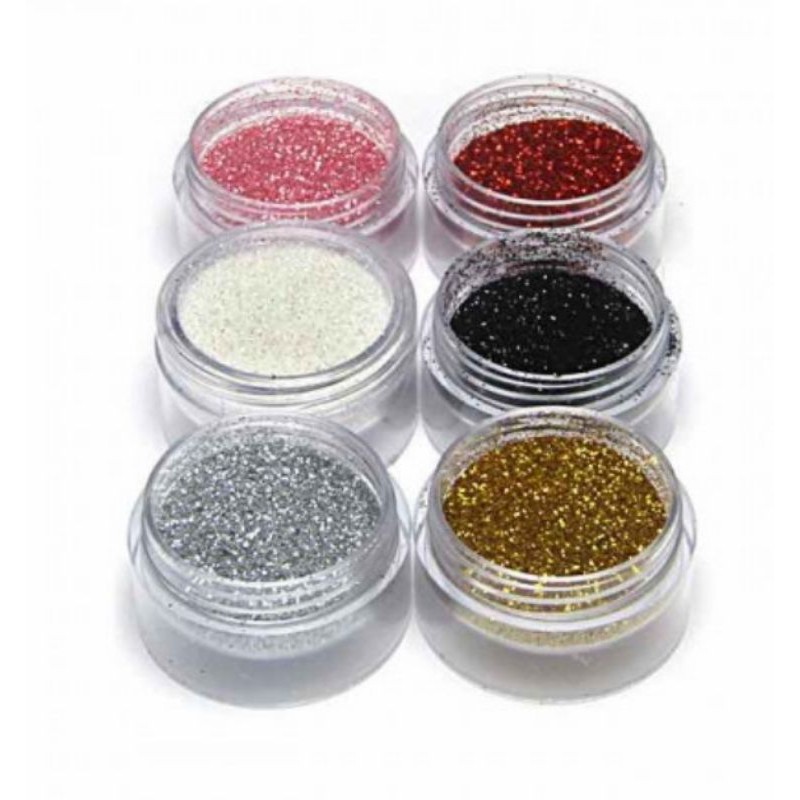 Kit Potinhos De Glitter Cores Variadas Cola De Glitter