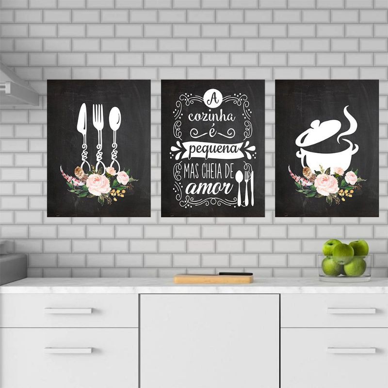 Quadro Decorativo Personalizado Cozinha Frases Shopee Brasil