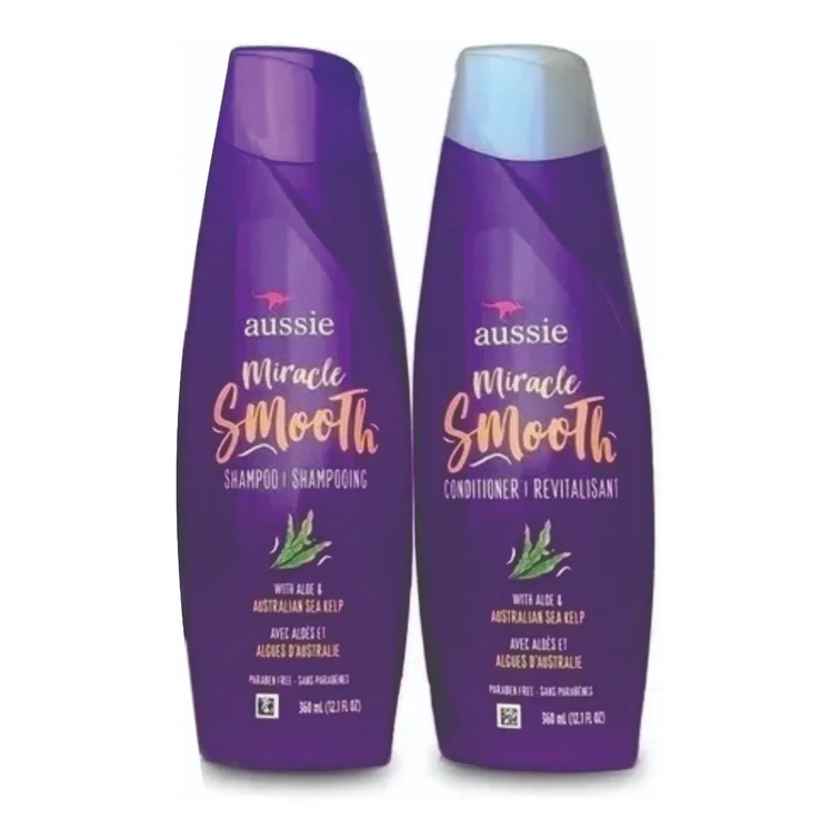 Kit Aussie Miracle Smooth Shampoo Condicionador 360ml Cad Shopee Brasil