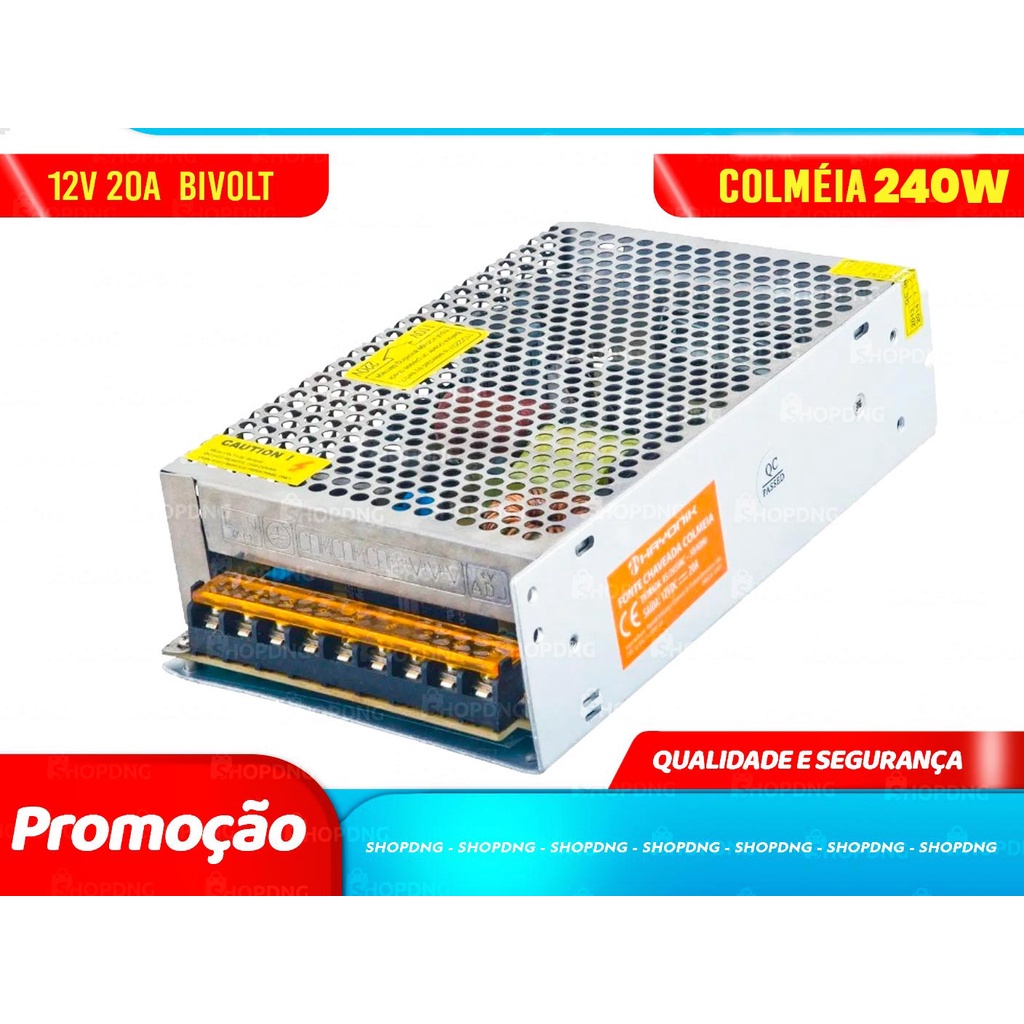 Fonte Chaveada Colmeia V A W Bivolt Cftv Led Som Shopee Brasil