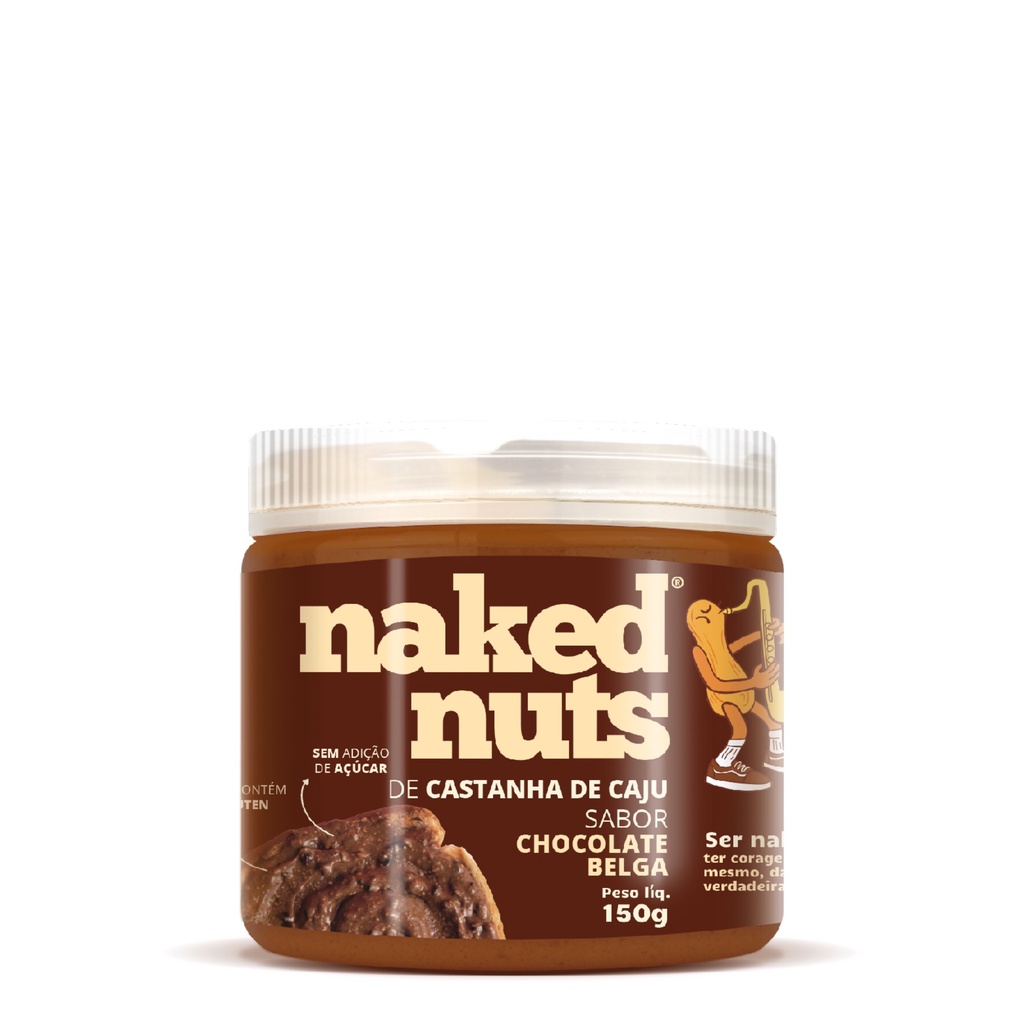 Pasta De Castanha De Caju Chocolate Belga 150g Naked Nuts