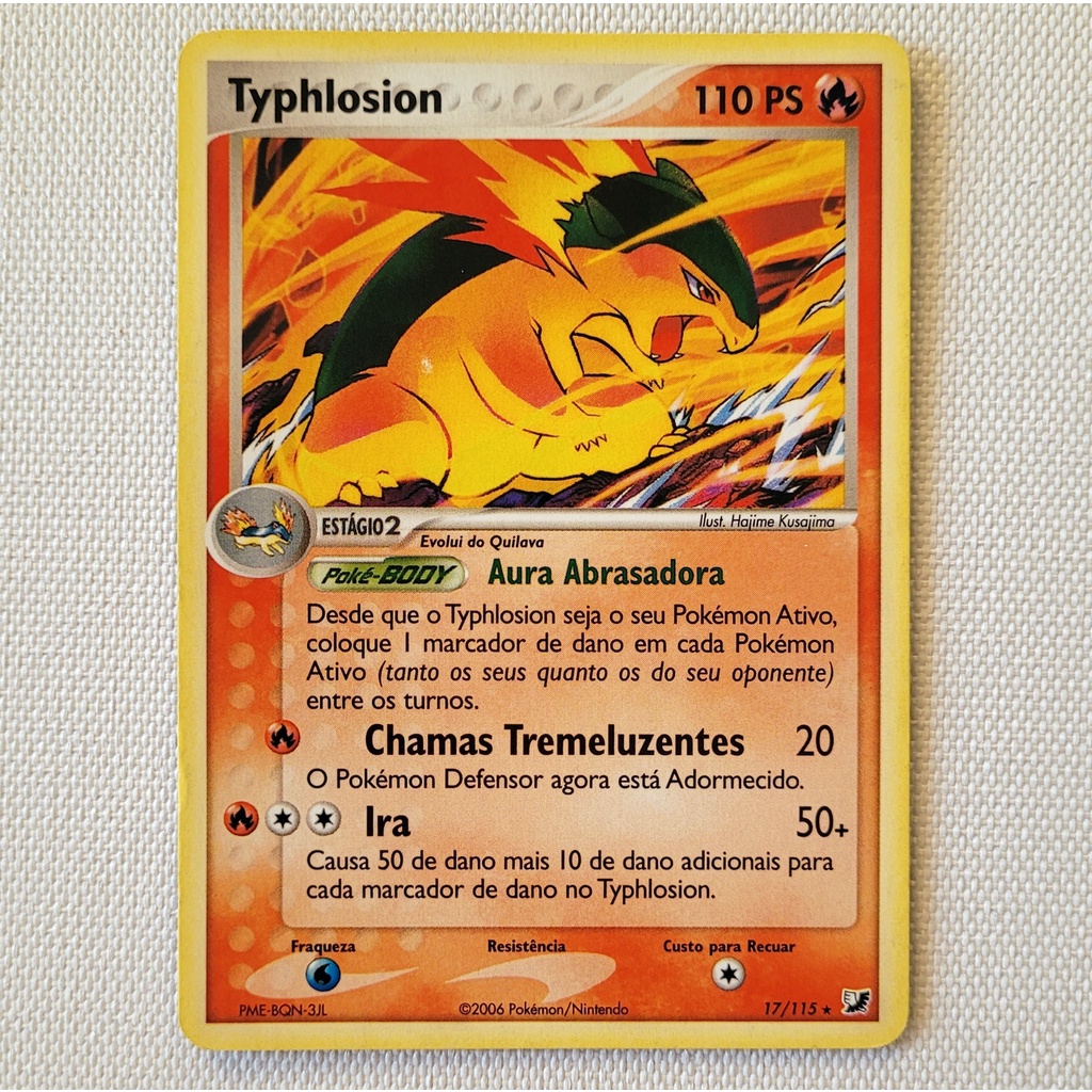 Carta Antiga Pokemon Typhlosion Rare Theme Deck Exclusive Ex