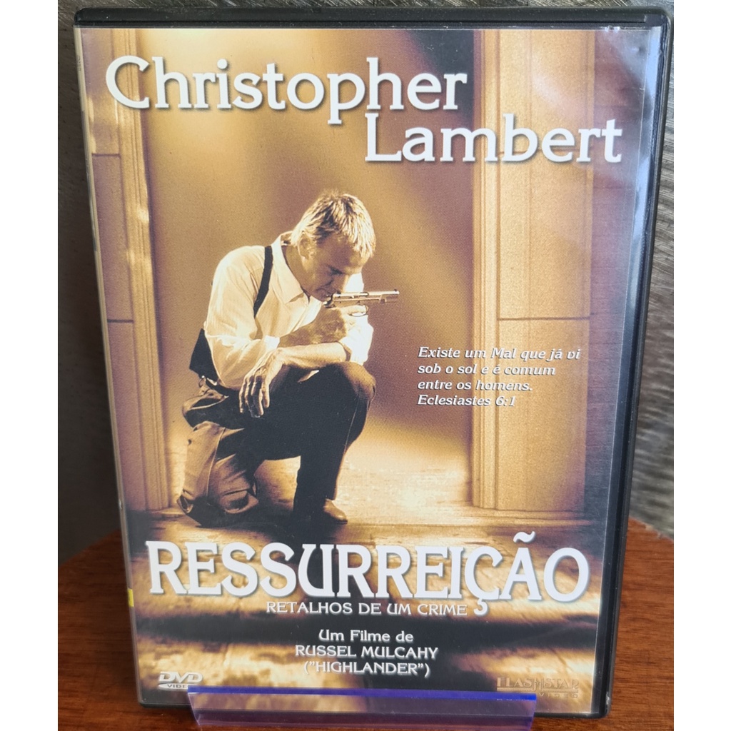 DVD Ressurreição Retalhos de um Crime Christopher Lambert encarte