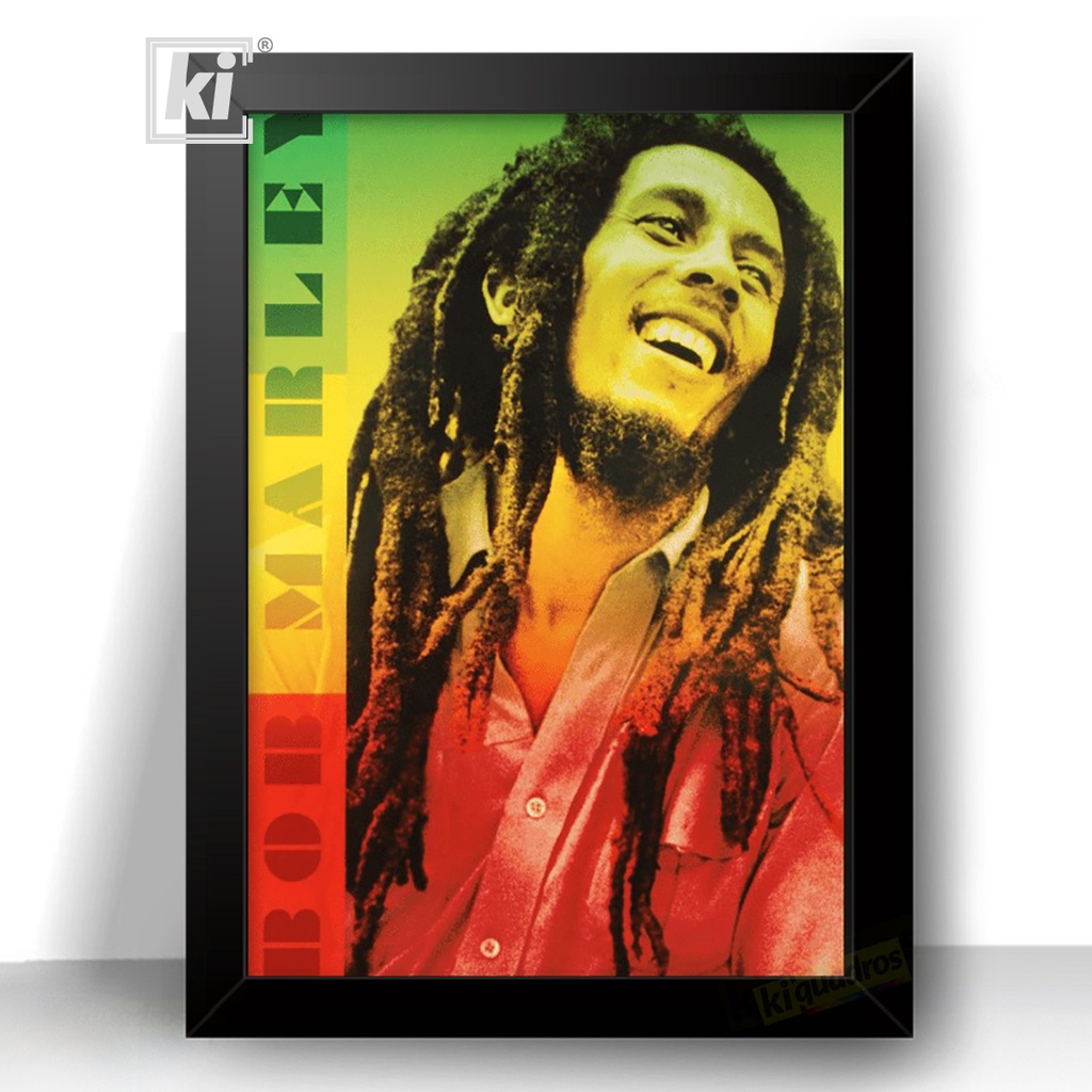 Quadro Do Bob Marley Rasta Arte Quadro Moldura Cm Shopee Brasil