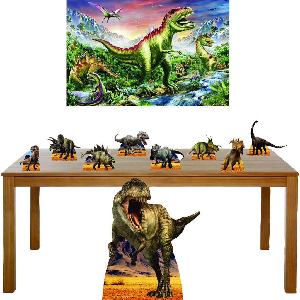 Kit Totens Display DINOSSAURO REX Display para mesa e chão Painel