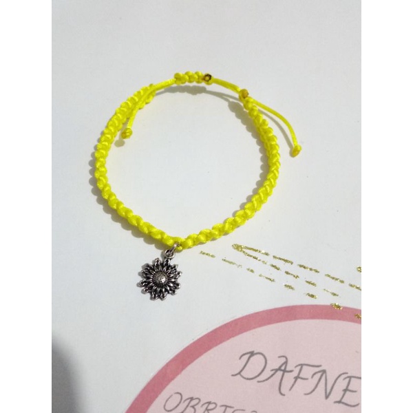 Pulseira Girassol Macrame Shopee Brasil