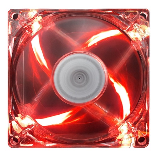 Cooler Fan 80mm Ventoinha LED RGB Azul Branco Vermelho Para