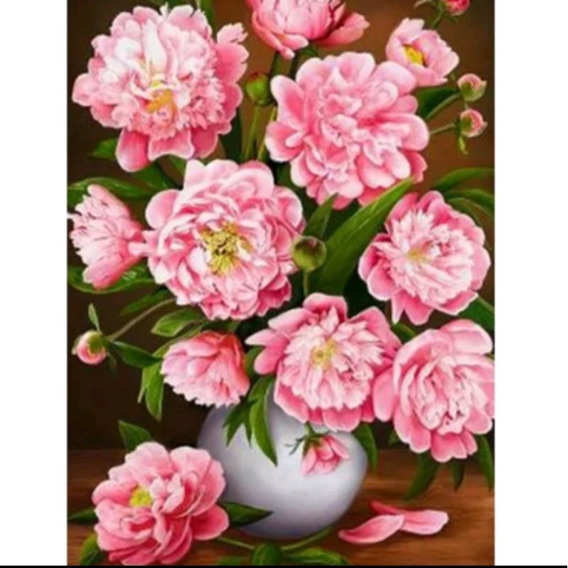 Tela Pintura Diamante Flores Pronta Entrega Shopee Brasil