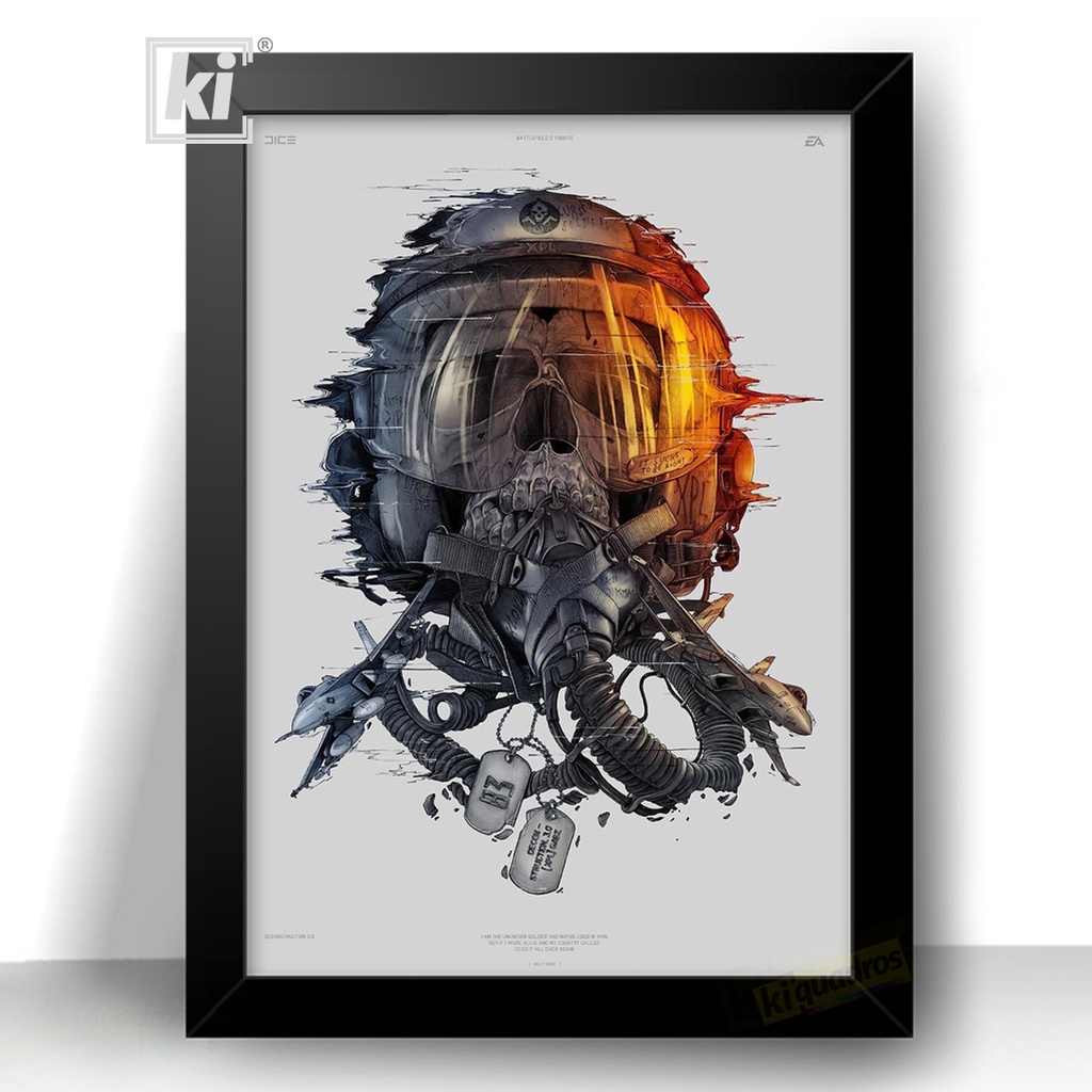 Quadro Do Battlefield Decorativo Moldura A Cm Shopee Brasil