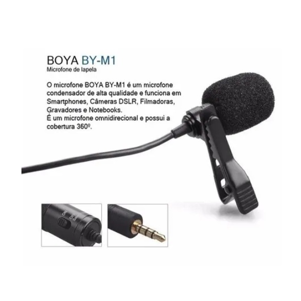 Microfone De Lapela Boya By M Original Shopee Brasil