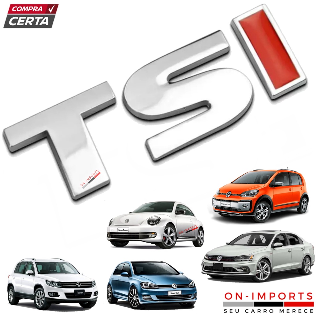 EMBLEMA LOGOTIPO PEQUENO GRADE TSI VOLKSWAGEN UP TIGUAN POLO JETTA