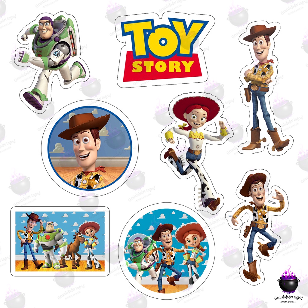 Adesivos Toy Story Kit 8 Adesivos Pixar Disney Shopee Brasil