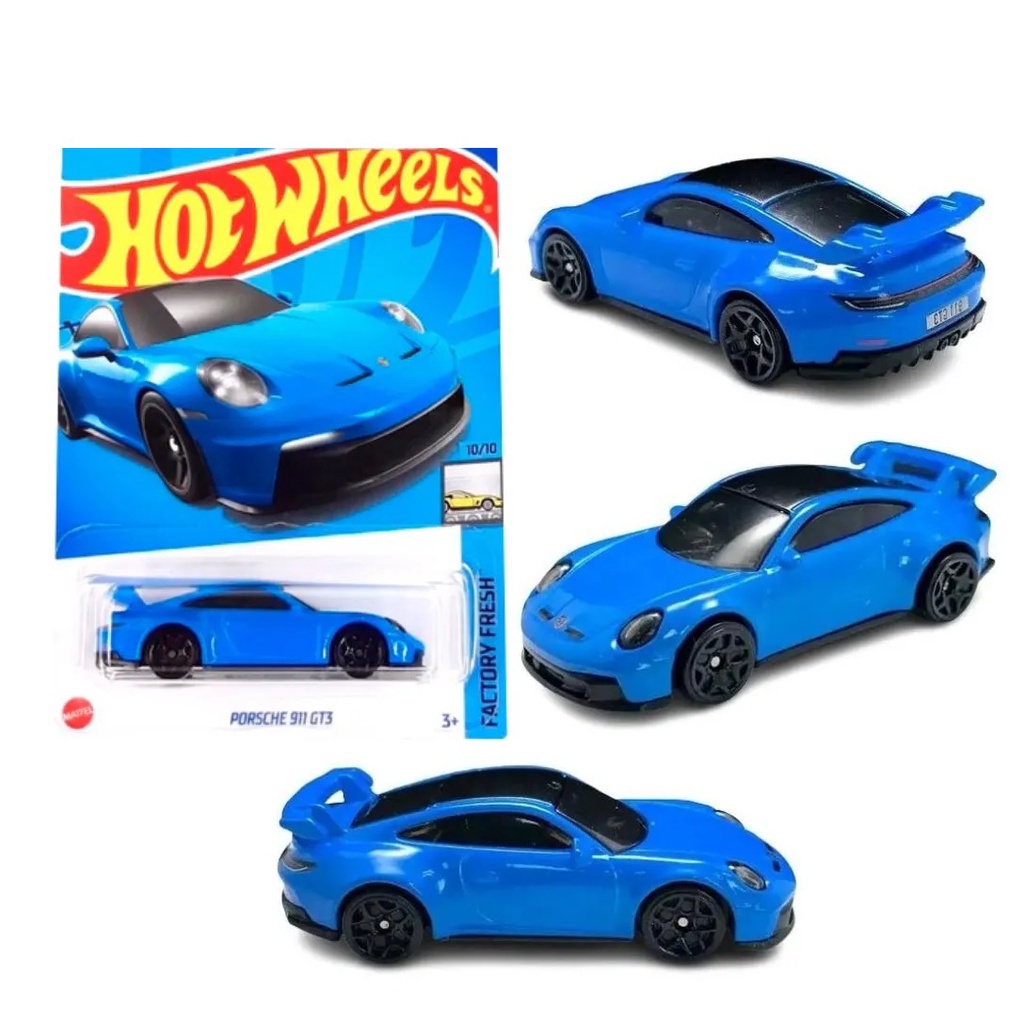 Porsche GT Factory Fresh Hot Weels Azul Shopee Brasil