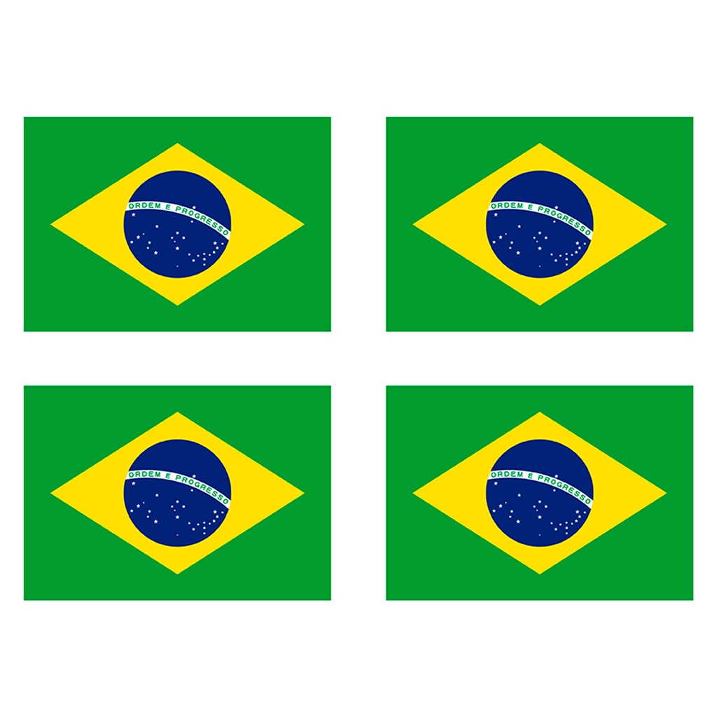 Adesivo Bandeira Do Brasil Verde E Amarelo Kit Unidades Shopee Brasil