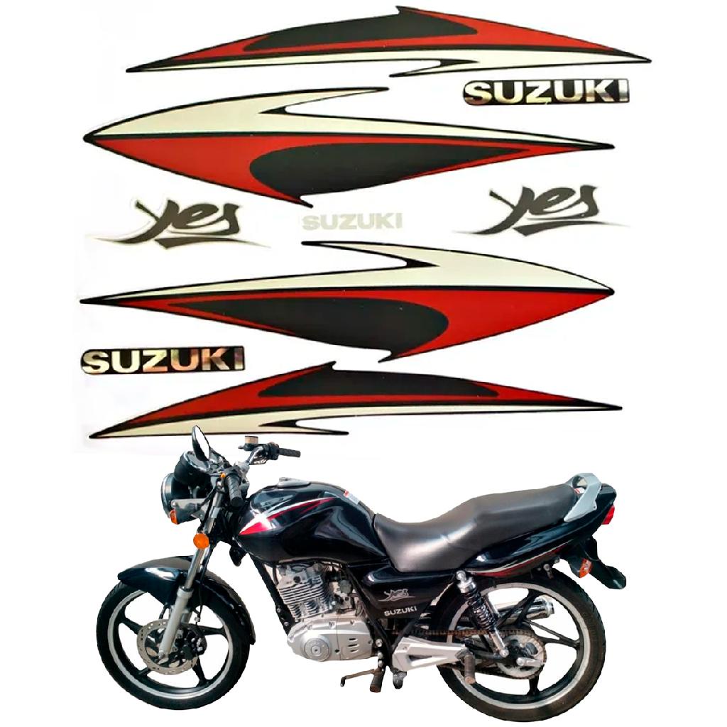 Kit Adesivo Faixa Completo Suzuki Yes Preta Shopee Brasil