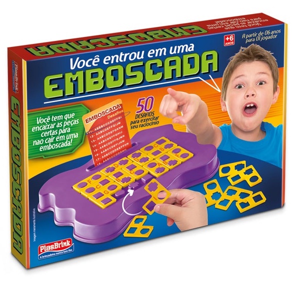 Jogo Tabuleiro Desafio Emboscada Didático Plasbrink Shopee Brasil