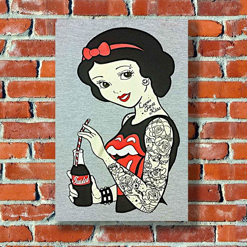 Placa Quadro Decorativo X Cm Mdf Mm Tema Branca De Neve Moderna Vrd