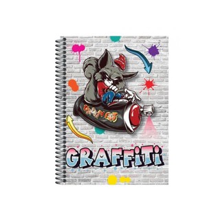 Caderno Espiral Graffiti 96 Folhas Shopee Brasil