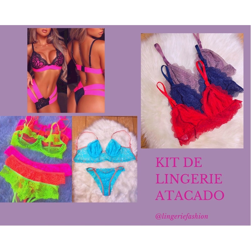 Kit 10 Conjutos De Lingerie Para Revenda Shopee Brasil